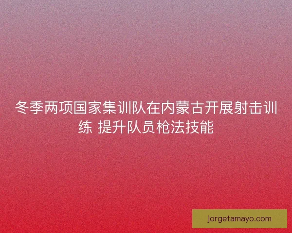 冬季两项国家集训队在内蒙古开展射击训练 提升队员枪法技能